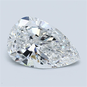Picture of Natural Diamond 1.50 Carats, Pear with  Cut, E Color, VVS2 Clarity and Certified by GIA