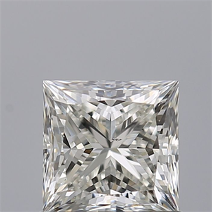 Picture of Natural Diamond 0.90 Carats, Princess with  Cut, J Color, SI1 Clarity and Certified by GIA