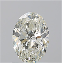 Natural Diamond 1.11 Carats, Oval with  Cut, J Color, VS1 Clarity and Certified by GIA