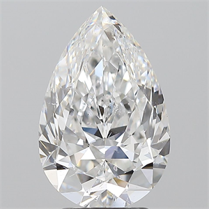 Picture of Natural Diamond 3.51 Carats, Pear with  Cut, D Color, SI1 Clarity and Certified by GIA