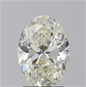 Natural Diamond 2.20 Carats, Oval with  Cut, L Color, SI2 Clarity and Certified by GIA