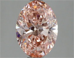 Picture of Lab Grown Diamond 1.57 Carats, Oval with  Cut, Fancy Vivid Pink Color, VVS2 Clarity and Certified by IGI