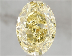 Picture of Lab Grown Diamond 2.00 Carats, Oval with  Cut, Fancy Vivid Yellow Color, VS1 Clarity and Certified by IGI