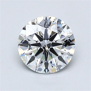 Picture of Natural Diamond 1.03 Carats, Round with Excellent Cut, E Color, I1 Clarity and Certified by GIA