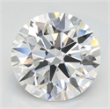Lab Grown Diamond 2.51 Carats, Round with Ideal Cut, D Color, VVS1 Clarity and Certified by IGI