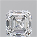 Natural Diamond 1.51 Carats, Asscher with  Cut, D Color, VVS2 Clarity and Certified by GIA