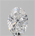 Natural Diamond 1.01 Carats, Oval with  Cut, D Color, VVS2 Clarity and Certified by GIA