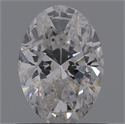 Natural Diamond 0.72 Carats, Oval with  Cut, D Color, I1 Clarity and Certified by GIA