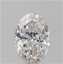 Natural Diamond 1.70 Carats, Oval with  Cut, G Color, SI2 Clarity and Certified by GIA