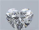 Natural Diamond 0.30 Carats, Heart with  Cut, F Color, SI1 Clarity and Certified by GIA