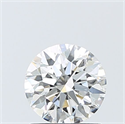 Lab Grown Diamond 1.10 Carats, Round with Ideal Cut, D Color, VVS2 Clarity and Certified by IGI