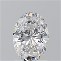 Natural Diamond 1.20 Carats, Oval with  Cut, E Color, SI2 Clarity and Certified by GIA