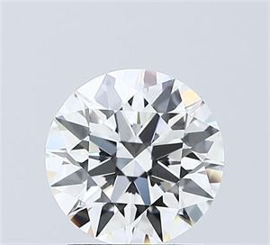 Picture of Lab Grown Diamond 1.54 Carats, Round with Ideal Cut, F Color, VVS2 Clarity and Certified by IGI