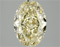 Picture of Lab Grown Diamond 3.08 Carats, Oval with  Cut, Fancy Vivid Yellow Color, VS1 Clarity and Certified by IGI