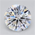 Lab Grown Diamond 3.01 Carats, Round with Ideal Cut, D Color, VVS1 Clarity and Certified by IGI
