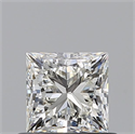 Natural Diamond 0.60 Carats, Princess with  Cut, I Color, VVS1 Clarity and Certified by GIA