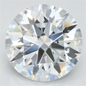 Picture of Lab Grown Diamond 3.20 Carats, Round with Excellent Cut, D Color, VVS1 Clarity and Certified by GIA