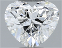 Natural Diamond 0.50 Carats, Heart with  Cut, H Color, SI1 Clarity and Certified by IGI