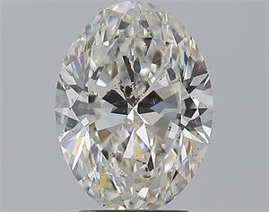 Picture of Natural Diamond 2.51 Carats, Oval with  Cut, I Color, SI2 Clarity and Certified by GIA