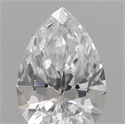 Natural Diamond 0.11 Carats, Pear with  Cut, H Color, VVS2 Clarity and Certified by IGI