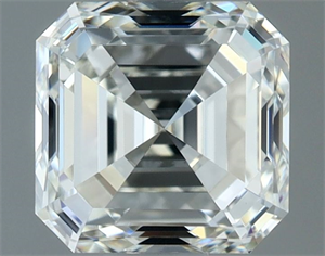 Picture of Natural Diamond 1.06 Carats, Asscher with  Cut, H Color, IF Clarity and Certified by IGI