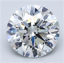 Natural Diamond 3.01 Carats, Round with Excellent Cut, F Color, VS2 Clarity and Certified by GIA