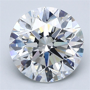 Picture of Natural Diamond 3.01 Carats, Round with Excellent Cut, F Color, VS2 Clarity and Certified by GIA