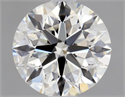 Natural Diamond 0.90 Carats, Round with Excellent Cut, H Color, IF Clarity and Certified by GIA