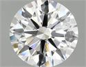 Lab Grown Diamond 2.09 Carats, Round with Ideal Cut, D Color, VVS2 Clarity and Certified by IGI