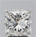 Natural Diamond 3.20 Carats, Princess with  Cut, H Color, VVS2 Clarity and Certified by GIA