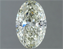 Natural Diamond 1.00 Carats, Oval with  Cut, K Color, VS1 Clarity and Certified by IGI