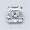 Natural Diamond 1.01 Carats, Asscher with  Cut, E Color, VS1 Clarity and Certified by GIA