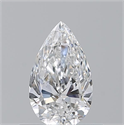 Natural Diamond 0.50 Carats, Pear with  Cut, D Color, VS1 Clarity and Certified by GIA