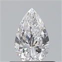 Natural Diamond 0.50 Carats, Pear with  Cut, D Color, VVS2 Clarity and Certified by GIA