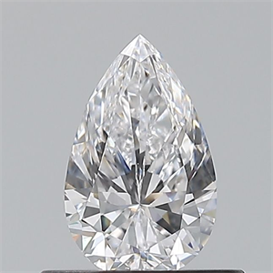 Picture of Natural Diamond 0.50 Carats, Pear with  Cut, D Color, VVS2 Clarity and Certified by GIA