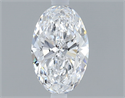 Natural Diamond 0.50 Carats, Oval with  Cut, D Color, VVS1 Clarity and Certified by GIA