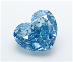 Picture of Lab Grown Diamond 20.04 Carats, Heart with  Cut, Fancy Vivid Blue Color, VS1 Clarity and Certified by IGI