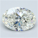 Natural Diamond 5.13 Carats, Oval with  Cut, K Color, SI2 Clarity and Certified by GIA