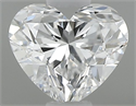 Natural Diamond 0.42 Carats, Heart with  Cut, D Color, VS2 Clarity and Certified by GIA