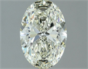 Natural Diamond 1.30 Carats, Oval with  Cut, K Color, VVS1 Clarity and Certified by IGI