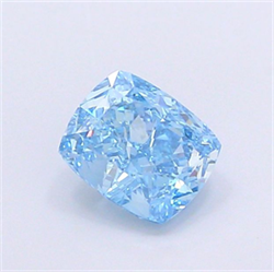 Picture of Lab Grown Diamond 1.39 Carats, CUSHION MODIFIED with  Cut, Fancy Vivid Blue Color, VS2 Clarity and Certified by IGI