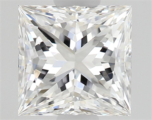 Picture of Natural Diamond 0.50 Carats, Princess with  Cut, E Color, VS1 Clarity and Certified by GIA