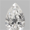 Natural Diamond 0.11 Carats, Pear with  Cut, D Color, IF Clarity and Certified by IGI