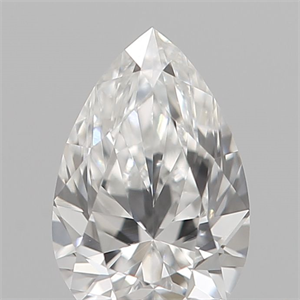 Picture of Natural Diamond 0.11 Carats, Pear with  Cut, D Color, IF Clarity and Certified by IGI