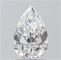 Natural Diamond 1.01 Carats, Pear with  Cut, D Color, VVS2 Clarity and Certified by GIA