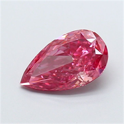Picture of Lab Grown Diamond 1.55 Carats, Pear with  Cut, Fancy Vivid Pink Color, VS1 Clarity and Certified by IGI