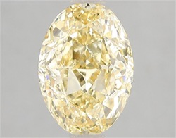 Picture of Lab Grown Diamond 2.57 Carats, Oval with  Cut, Fancy Intense Yellow Color, VVS2 Clarity and Certified by IGI