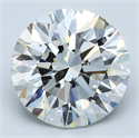 Natural Diamond 4.00 Carats, Round with Excellent Cut, G Color, SI1 Clarity and Certified by GIA