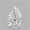 Natural Diamond 0.70 Carats, Pear with  Cut, D Color, VVS2 Clarity and Certified by GIA