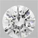 Lab Grown Diamond 3.70 Carats, Round with Excellent Cut, E Color, VVS2 Clarity and Certified by IGI